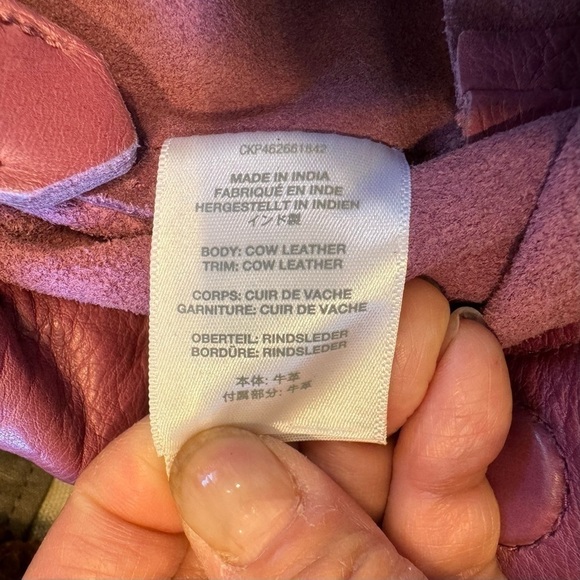 NWT, Madewell The Piazza Mini Crossbody Bag, Leather, Purple, 11” X 5.5” X 5” - Picture 7 of 9